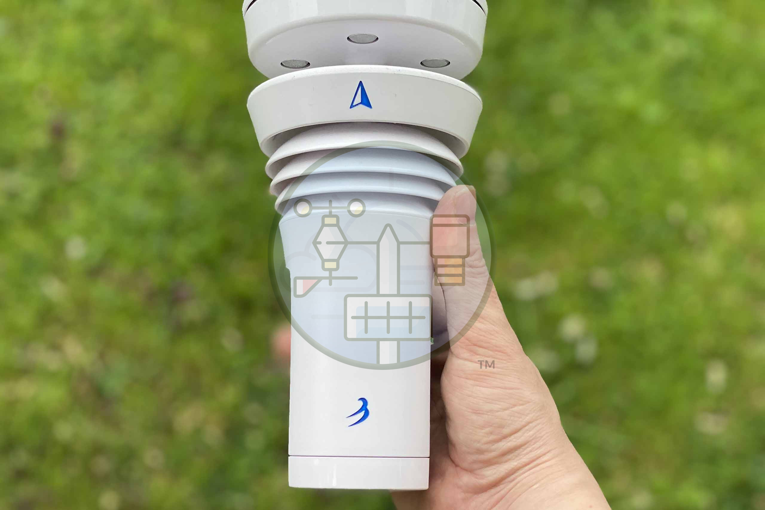 Tempest Weather System in hand best weather station home