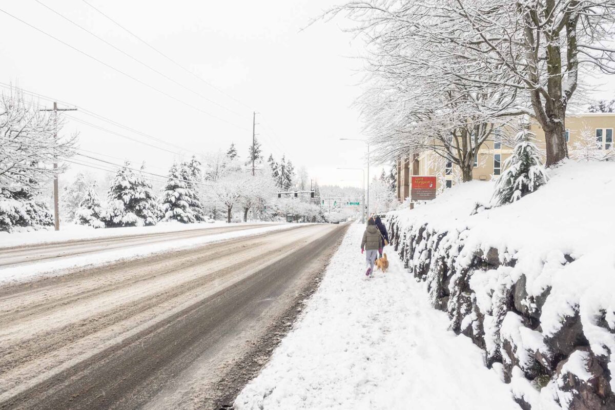 after a blizzard in washington state