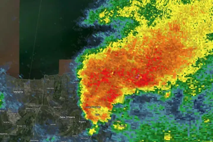 radar dei tornado di new orleans focolaio di tornado del sud