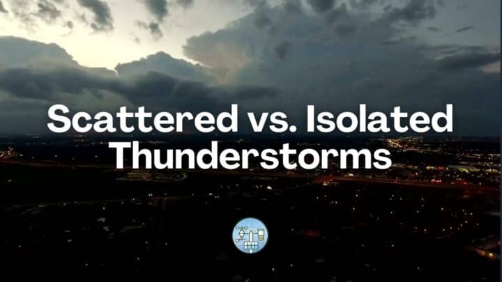 Tempestades dispersas vs. tempestades isoladas
