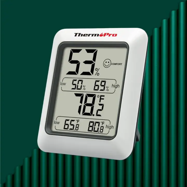 ThermPro digitale thermometer en hygrometer display.