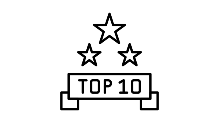 Top 10 met drie sterren icoon